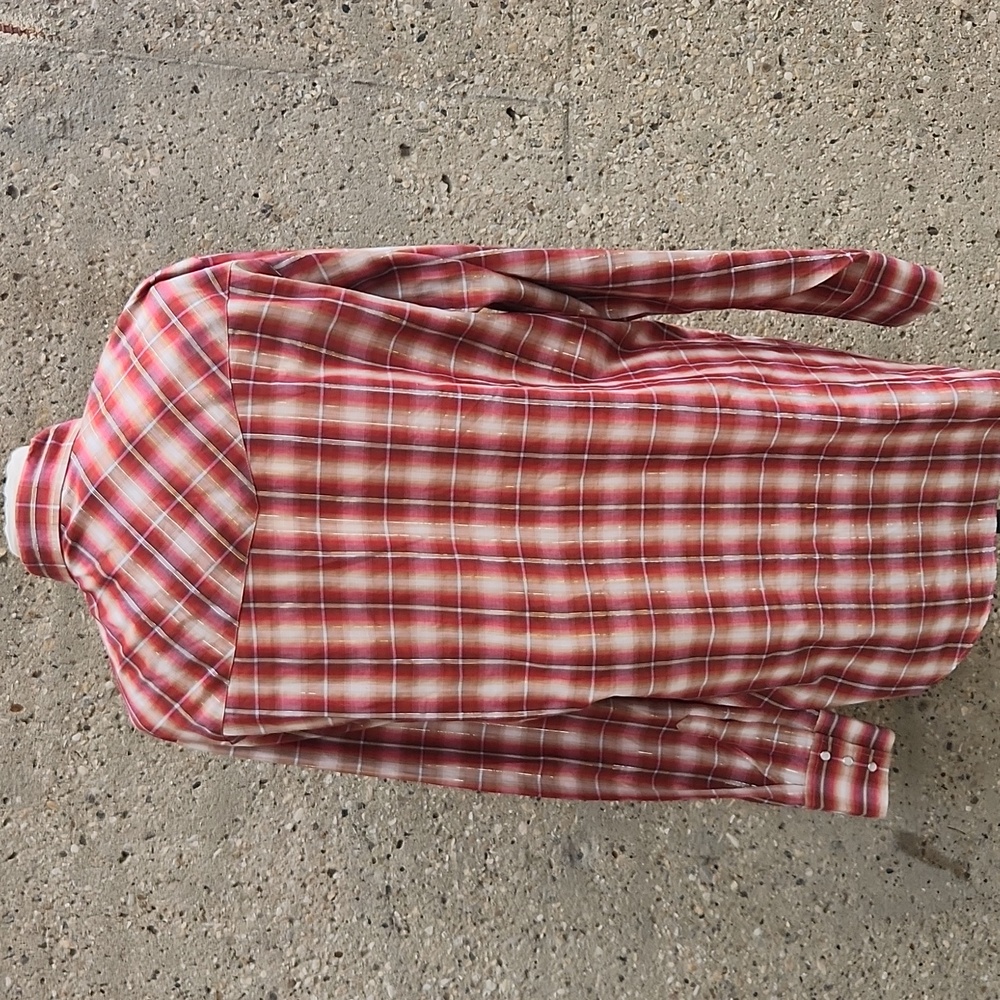 Men's Western Red Plaid Shirt - Picture 10 of 14